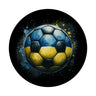 Fußball Ukraine Flagge Magnet rund