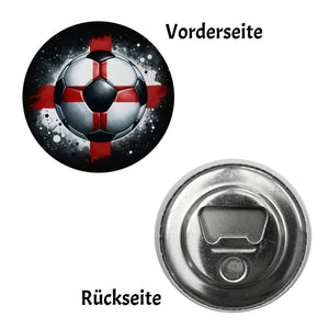 Fußball Englische Flagge Magnet rund