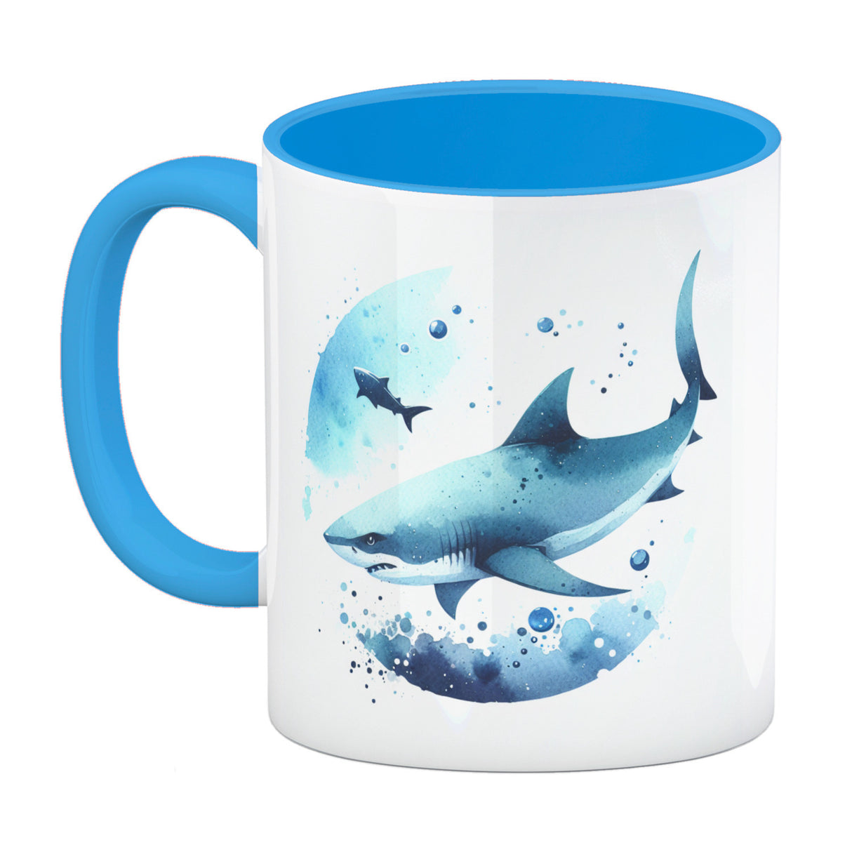 Haifisch im Wasser Kaffeebecher