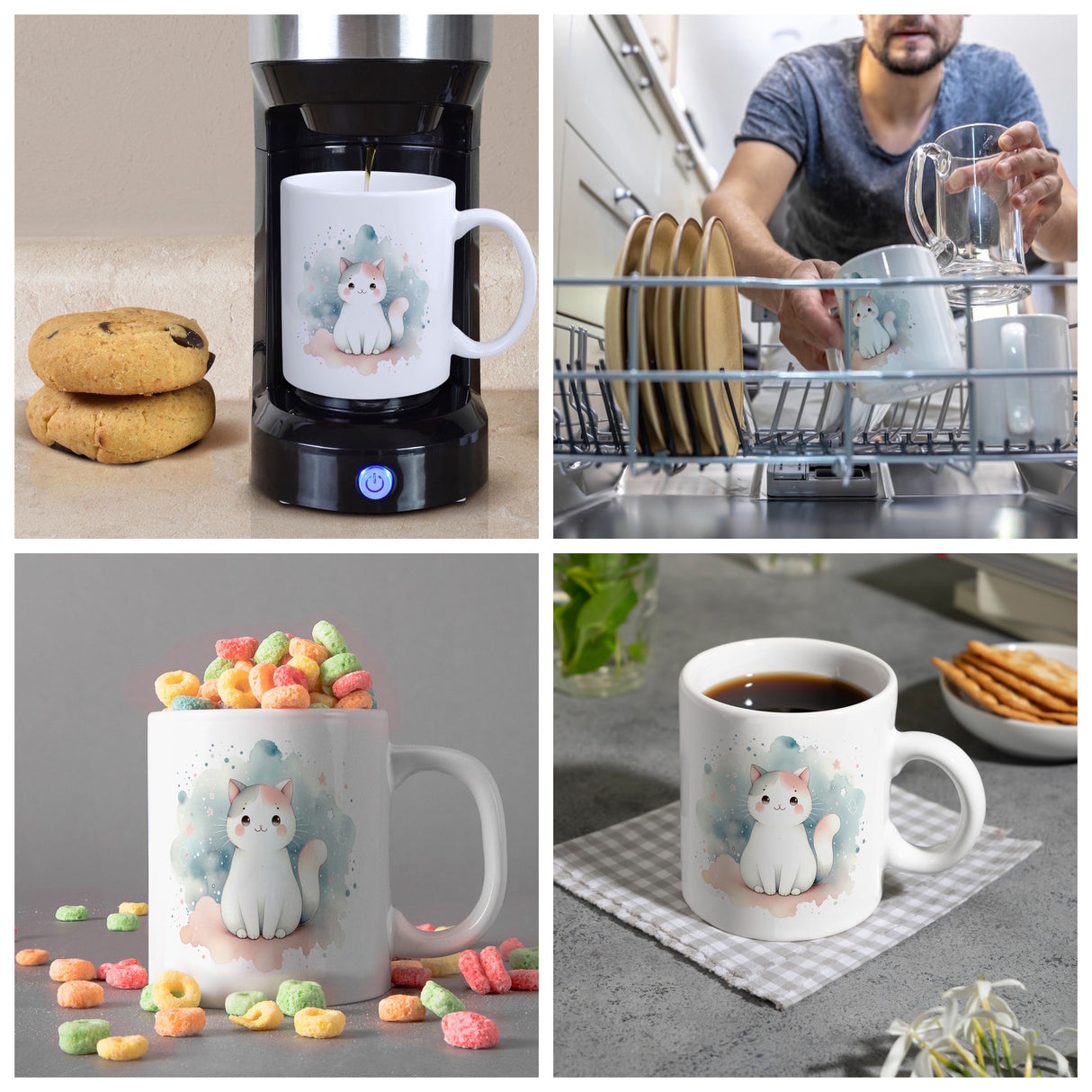 süße Katze Kaffeebecher