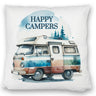Campingwagen Kissen mit Spruch Happy Campers