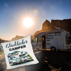 Wohnmobil Kissen mit Spruch Glücklicher Camper
