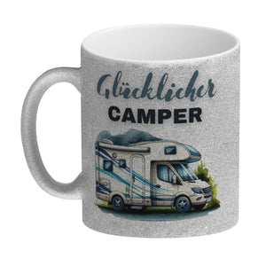 Wohnmobil Kaffeebecher mit Spruch Glücklicher Camper