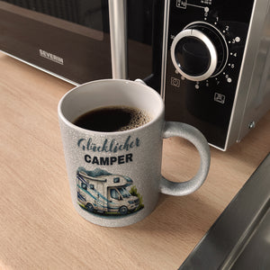 Wohnmobil Kaffeebecher mit Spruch Glücklicher Camper