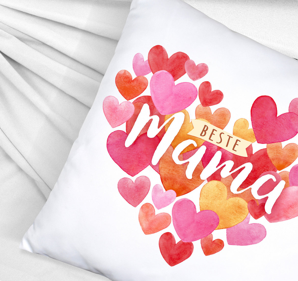 Herzen Kissen mit Spruch Beste Mama
