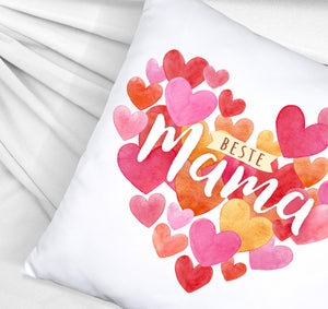 Herzen Kissen mit Spruch Beste Mama