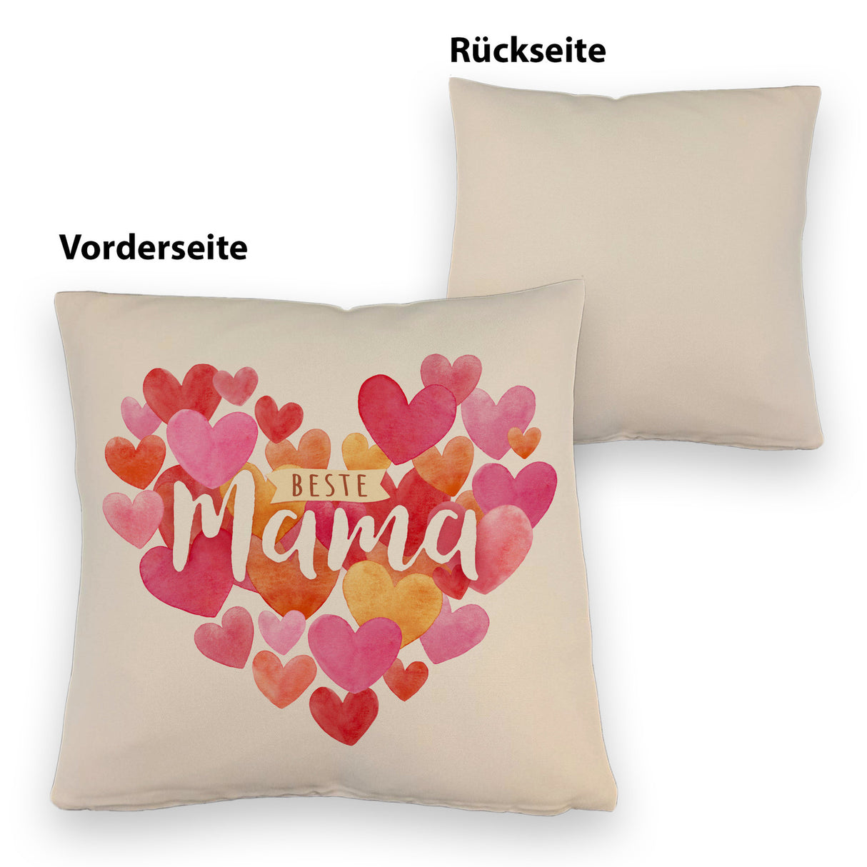Herzen Kissen mit Spruch Beste Mama