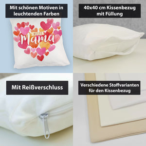 Herzen Kissen mit Spruch Beste Mama