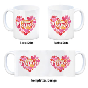 Herzen Kaffeebecher mit Spruch Beste Mama
