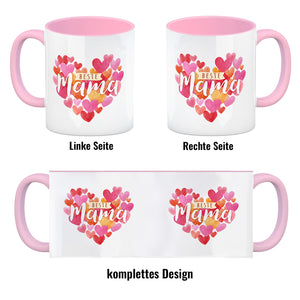 Herzen Kaffeebecher mit Spruch Beste Mama