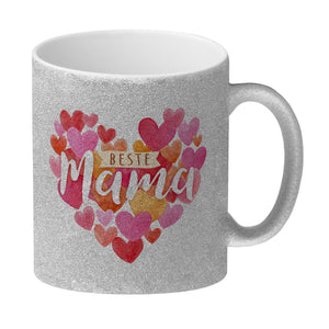 Herzen Kaffeebecher mit Spruch Beste Mama