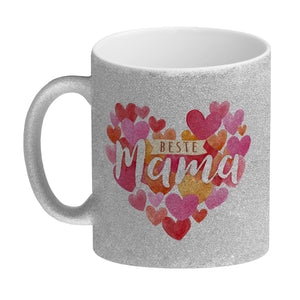 Herzen Kaffeebecher mit Spruch Beste Mama