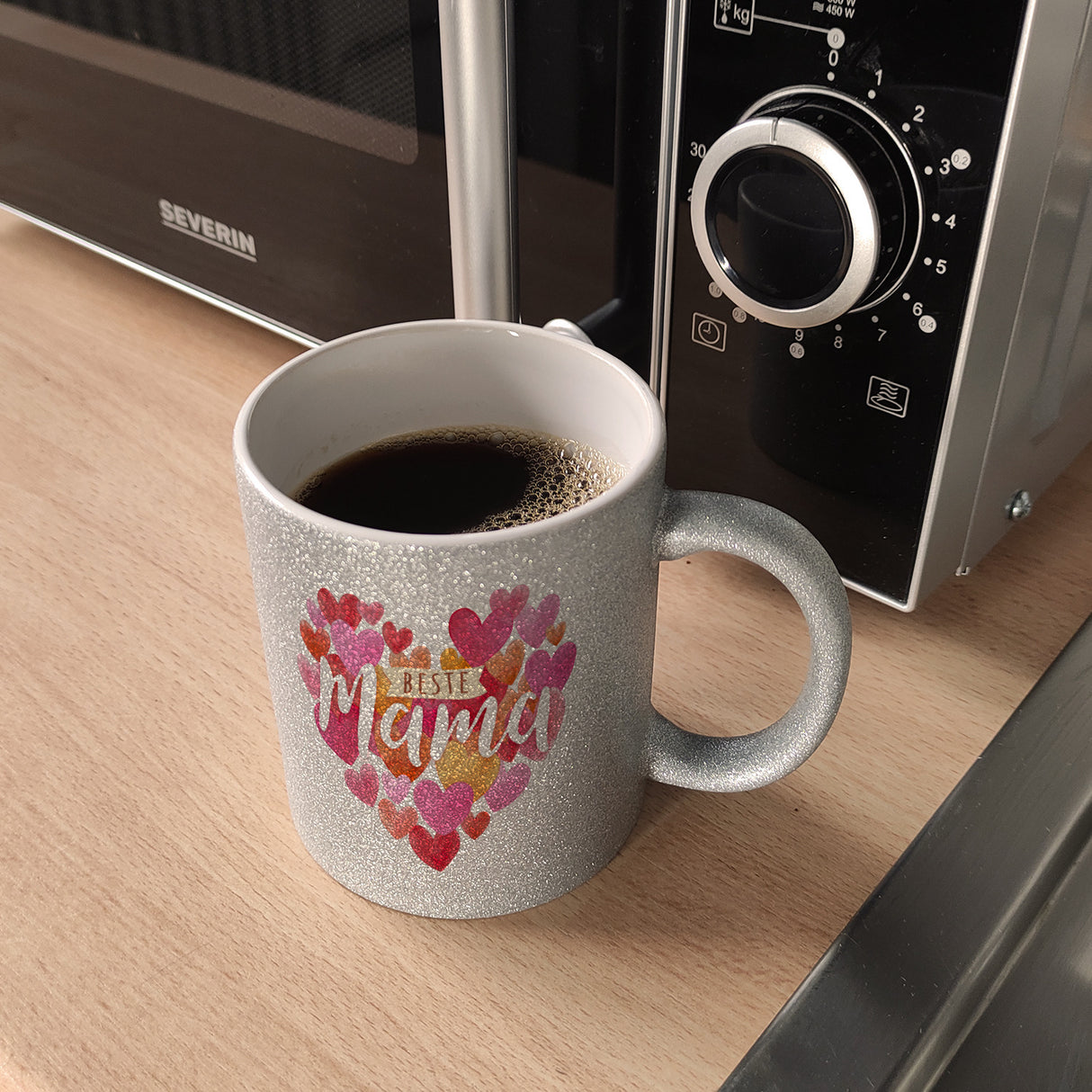 Herzen Kaffeebecher mit Spruch Beste Mama
