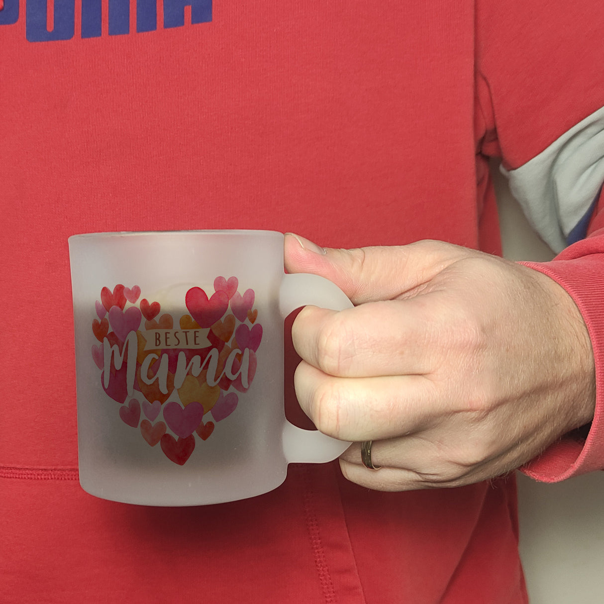 Herzen Kaffeebecher mit Spruch Beste Mama