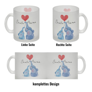 Elefant Mutter und Kind Kaffeebecher mit Spruch Beste Mama