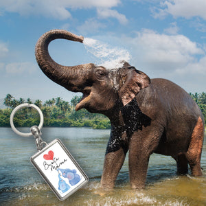Elefant Mutter und Kind Schlüsselanhänger mit Spruch Beste Mama