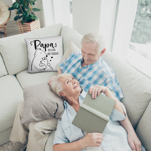 Bären Papa und Kind Kissen mit Spruch Papa du bist der Beste