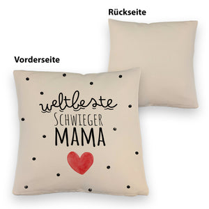 Schwiegermutter Kissen mit Spruch Weltbeste Schwiegermama