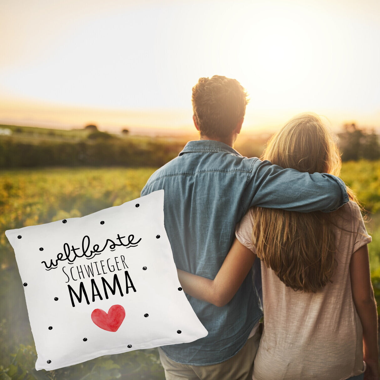 Schwiegermutter Kissen mit Spruch Weltbeste Schwiegermama