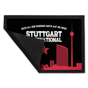 Stuttgart Europapokal Fußmatte in 35x50 cm mit Spruch Stuttgart International