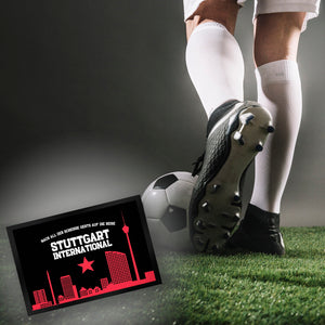 Stuttgart Europapokal Fußmatte in 35x50 cm mit Spruch Stuttgart International