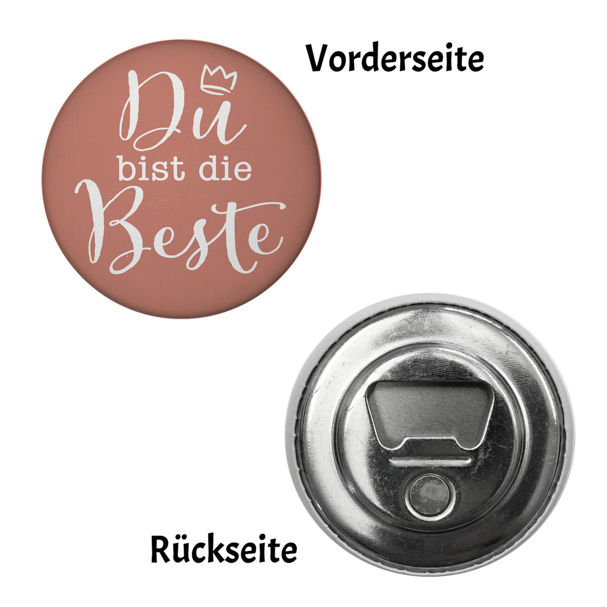 Beste Freundin Magnet rund mit Spruch Du bist die Beste