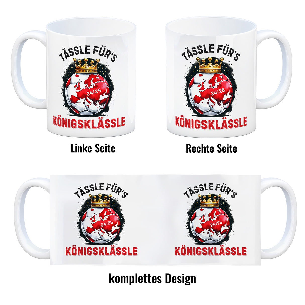 Stuttgart Europa Kaffeebecher mit Spruch Tässle fürs Königsklässle
