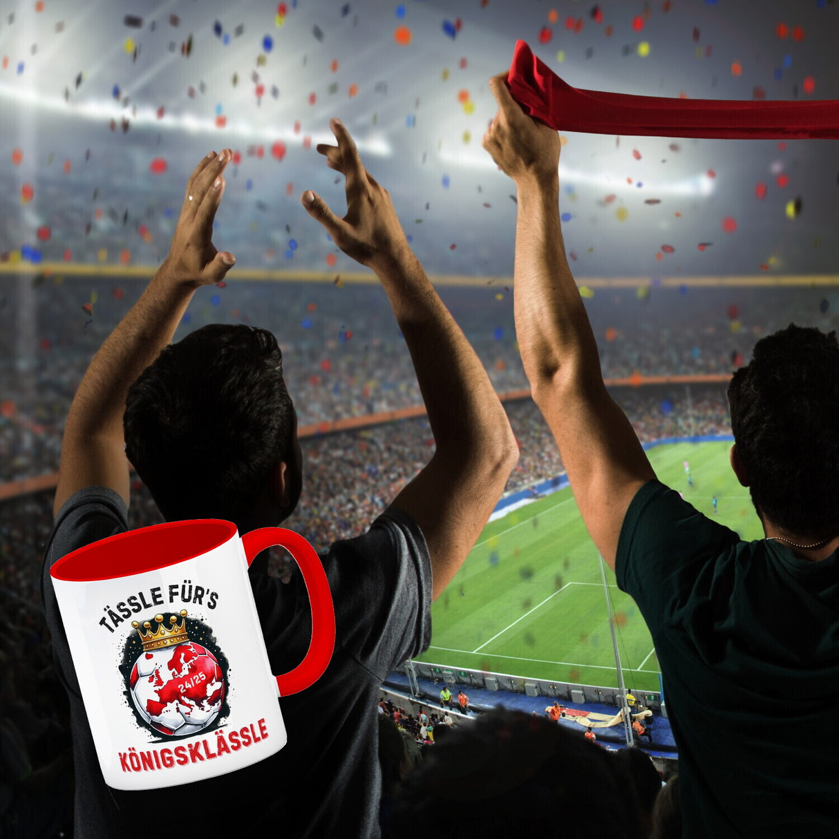 Stuttgart Europa Kaffeebecher mit Spruch Tässle fürs Königsklässle