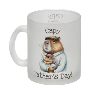 Capybara-Papa Aquarell-Optik Kaffeebecher mit Spruch Capy Father's Day