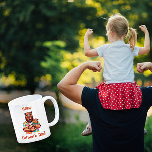 Capybara-Papa mit Kind Kaffeebecher mit Spruch Capy Father's Day