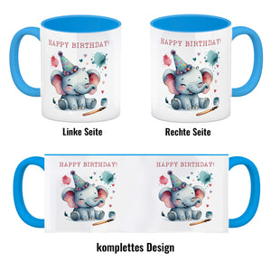 Happy Birthday Elefant Kaffeebecher