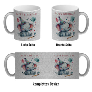 Happy Birthday Elefant Kaffeebecher
