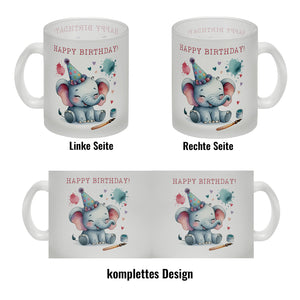 Happy Birthday Elefant Kaffeebecher