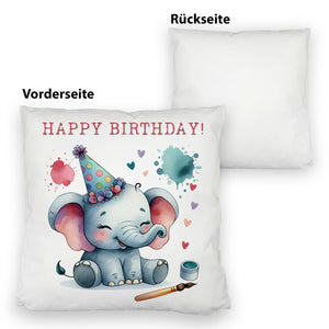 Happy Birthday Elefant Kissen