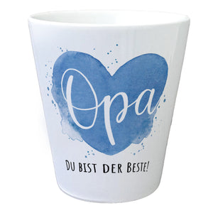 Bester Opa Blumentopf mit Spruch Opa Du bist der Beste