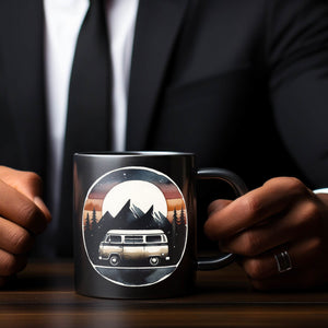 Wohnmobil Tasse in Schwarz