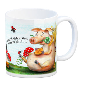 Viel Glück zum 35. Geburtstag Kaffeebecher