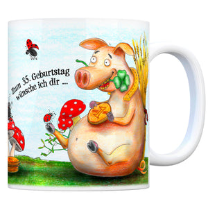 Viel Glück zum 35. Geburtstag Kaffeebecher