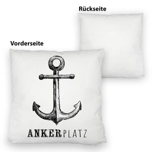 Anker Kissen mit Spruch Ankerplatz