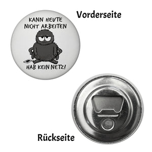 Hary die Spinne Magnet rund mit Spruch Heute arbeitsunfähig - kein Netz