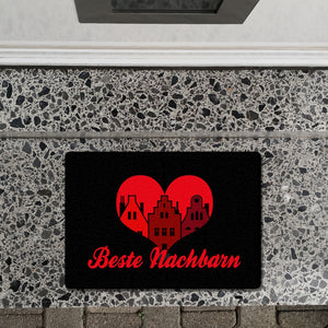 Nachbarschaft Fußmatte in 35x50 cm ohne Rand mit Spruch Beste Nachbarn