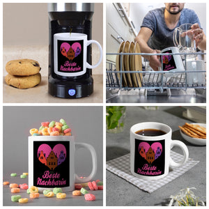 Nachbarschaft Kaffeebecher mit Spruch Beste Nachbarin