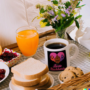 Nachbarschaft Kaffeebecher mit Spruch Beste Nachbarin