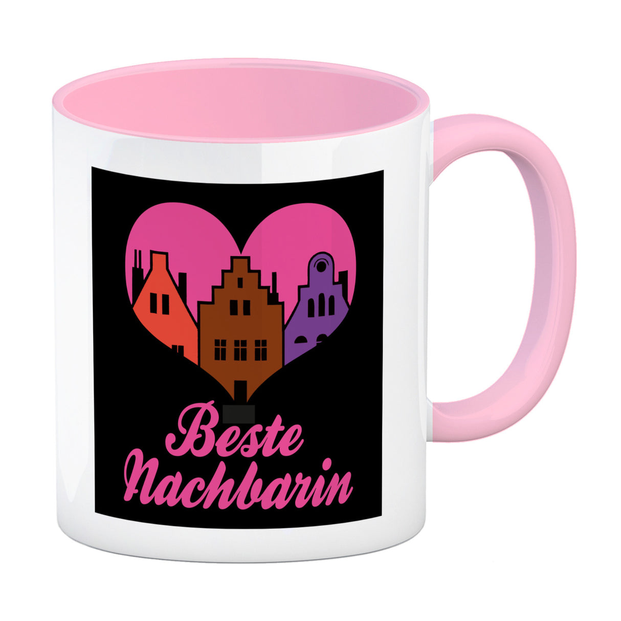 Nachbarschaft Kaffeebecher mit Spruch Beste Nachbarin