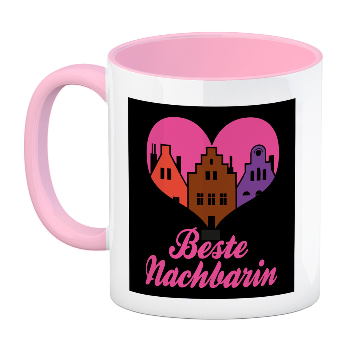 Nachbarschaft Kaffeebecher mit Spruch Beste Nachbarin