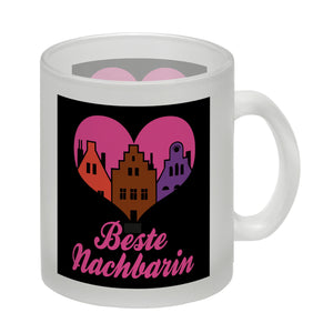 Nachbarschaft Kaffeebecher mit Spruch Beste Nachbarin