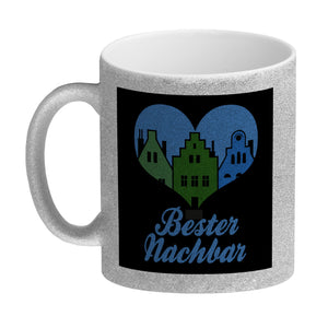 Nachbarschaft Kaffeebecher mit Spruch Bester Nachbar