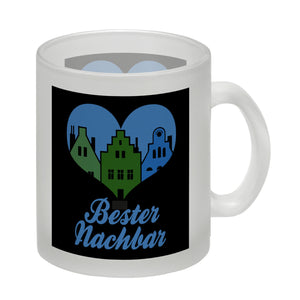 Nachbarschaft Kaffeebecher mit Spruch Bester Nachbar