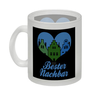 Nachbarschaft Kaffeebecher mit Spruch Bester Nachbar