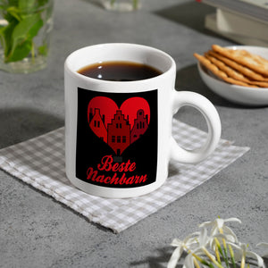 Nachbarschaft Kaffeebecher mit Spruch Beste Nachbarn